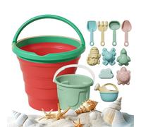 Juego De Juguetes para La Playa: Surtido De Creadores De Formas De Plegables, Kit De Recreación Junto Al Mar Brillante, Accesorios De Excavación Empaquetados | Paquete De Diversión Acuática Al A