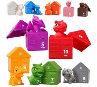 Juego de juguetes para niños - 2,6 x 2,32 x 3,07 pulgadas juego Seguro para ordenar y apilar, juego de juguetes para dinosaurios montessoriA larga duración | Juego de juegos con dinosaurios de colores