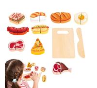 Juego de juguetes para rebanar frutas - Juego de cocina de simulación de madera | Corte educativo para niños pequeños para aumentar la creatividad y las habilidades motoras finas en niños y niñas en