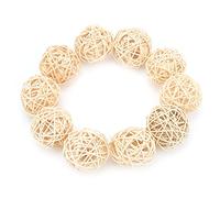 Juego de Juguetes Sepak Takraw de Ratán Natural para Loros, Paquete de 10 Juguetes para Masticar, Juguete para Mascotas Seguro y No Tóxico para Prevenir el Aburrimiento y Mejorar la Longitud