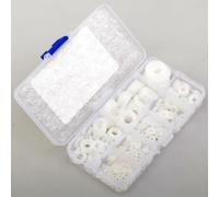 Juego de juntas de arandela plana de goma de nailon 500 piezas para pernos y tornillos M2 a M10 con propiedades de carga y resistentes al desgaste