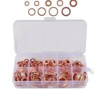 Juego de juntas de cobre de 50/100/120 piezas para sumidero, perfecto para reparaciones automotrices y proyectos domésticos, excelente durabilidad (cobre 200 piezas)