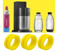 Juego de juntas de repuesto para Sodastream para máquina TERRA ART, rendimiento de sellado mejorado, anillos de sellado de plástico, 3 piezas, prevención de fugas de carbonatación segura, fácil