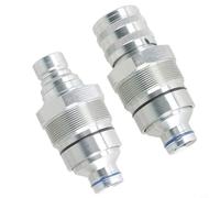 Juego de juntas planas hidráulicas de 1/2 pulgadas para acoplamiento rápido Bobcat S450 S550 S770 T450 E35 TL30.60 V519 7246802 7246799 Skid Steer Cargadora Excavadora Palanca Palanca Metal Plata 48 m