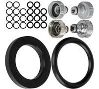 Juego de juntas tóricas de repuesto, 24 piezas, para piezas del sistema de jardín G 3/4" pulgadas, compatible con conector de grifo Gardena de 26,5 mm, 15280, 18201, 18241, 2801, 938, silicona