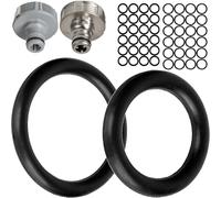 Juego de juntas tóricas de repuesto, 50 piezas, para sistemas de conectores de jardín G de 1/2" y 3/4" pulgadas, compatible con conectores de grifo Gardena de 21 y 26,5 mm, Ø 16 x 11 y 22,3 x 17 mm