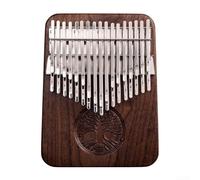 Juego de kalimba de 34 teclas con construcción de nogal negro con martillo afinador y paño de limpieza para los amantes de la música (llave C)