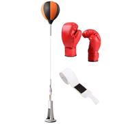 Juego de kickboxing de pie, bolsa de sparring ajustable con base, objetivo reflejo para ejercicios, herramienta de entrenamiento de artes marciales, equipo compacto de entrenamiento en casa para
