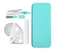 Juego De Kit De Geometría, Herramientas Matemáticas En De Hierro Irrompible, Juego De Y Transportador Para Estudiantes De 7 Piezas, Herramientas De Dibujo De Precisión, Suministros Esenciales