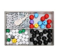 Juego de Kit de Modelo Molecular XMM-067, 54 Piezas: Modelo a Escala de Bolas y Palos para química orgánica, Material didáctico sobre la Estructura atómica, con 54 átomos y 70