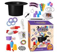 Juego de kit mágico - Kids Magic Tricks, principiante Magician Tools | Guía completa de instrucción mágica, conjunto de aprendizaje interactivo, divertido arrancador de espectáculos mágicos para aniv