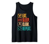 Juego De La Grúa Claw Machine Eat Sleep Claw Camiseta sin Mangas