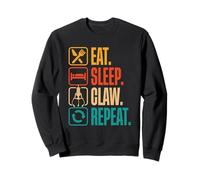 Juego De La Grúa Claw Machine Eat Sleep Claw Sudadera