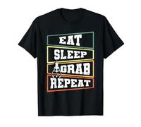 Juego De La Grúa Claw Machine Eat Sleep Grab Camiseta