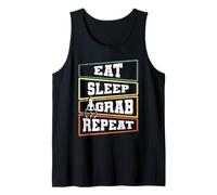Juego De La Grúa Claw Machine Eat Sleep Grab Camiseta sin Mangas