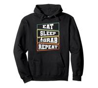 Juego De La Grúa Claw Machine Eat Sleep Grab Sudadera con Capucha