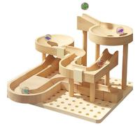 - Juego de Laberinto - Juego de construcción de vías de Madera, Pista de Bolas con Pensamiento, Juguete para Bloques de Aprendizaje y educación, Interactivo para el Desarrollo de