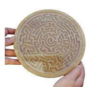 Juego de laberinto | tableros de madera para niños - con 2 bolas de metal tablero para viajes, fiestas, aulas, familia, adolescentes, niños, adultos