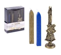 Juego de lacre Harry Potter 3 piezas, varillas de cera, sello y sello, idea regalo (Hogwarts)