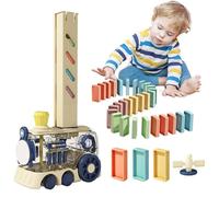 Juego de ladrillos de tren, juego de tren eléctrico para niños | Juguete automático de tren de construcción de bloques - Bloque de colocación automático para construir un modelo de tren con luces y