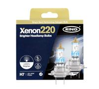 Ring Automotive H7 Xenon220 - Juego de faros delanteros más brillantes (2 bombillas), aprobado por E y legal en carretera