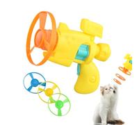 Juego De Lanzador De Discos Voladores Luminosos Para Gatos, Juguete Lanzador De Discos Voladores Para Gatos, Juguete Para Con Hélices Voladoras De Colores, Kit De Platillos Para Gatitos Y Perros