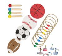 Juego De Lanzamiento De Anillo Para Todas Las Edades: Juguete Familiar Al Aire Libre Y Interior Con Cuerda Y Anillos | Juego De Carnaval De Patio Trasero | Velocidad De La Agilidad Equipo Deportivo Pa