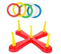 Juego de lanzamiento de anillos brillante con 5 anillos