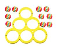 Juego de lanzamiento de bola flotante de la piscina - Juego de juguetes para el objetivo de agua | Divertida actividad deportiva junto a la piscina con anillo flotante y 10 bolas de Eva, juego interac
