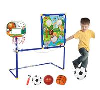 Juego de lanzamiento de fútbol y de , kit de entrenamiento de baloncesto, para de carnaval, patio trasero, exterior, festival para niños y niñas