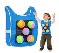Juego De Lanzamiento De Target - Dodgeball Tag Juego De Juego, Kit De Actividad De Pelota Pegajosa | Incluye 1 Chaleco Y 5 Bolas Blandas para El Juego De Niños para Padres Interactivos E Interactivos
