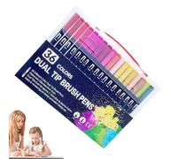 Juego De Lápices De Acuarela: Kit De Secado Rápido De Doble Cara, Libro De Desarrollo Artístico, Bloc De Práctica De Pintura, Guía De Bocetos Educativos De Colores Brillantes | Juego De Lápices De Acu