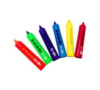 Juego de lápices de colores lavables de 6 colores para niños pequeños a partir de 3 años, dibujo de garabatos, fácil de agarrar, con soporte para bolígrafo, para bañera de mano pequeña