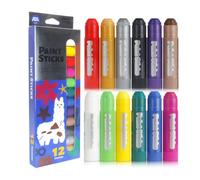 Juego de lápices de colores para pintar ventanas, 12 barras de dibujo coloridas con formato con de dibujo directo para trabajos de bocetos y proyectos de exhibición de manualidades, pintura con