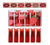 Juego De Lápices Labiales Brillo Labial Portátil De Larga Duración