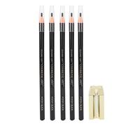 Juego de lápiz de cejas 4 en 1 con sacapuntas, maquillaje de tatuaje y accesorios para microblading para marcar, maquillaje de cejas cosmético (negro)