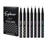 Juego de lápiz delineador de ojos, Juego de lápiz delineador de ojos colorido,Kit de delineador de ojos perlado en lápiz de sombra de ojos | Kit de delineador de ojos de perlas de 7 piezas, juego de c
