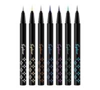 Juego de lápiz delineador de ojos, Juego de lápiz delineador de ojos colorido, Lápiz de sombra de ojos colorido Delineador de ojos altamente pigmentado, 7 Uds brillo impermeable Color de ojos sombra d