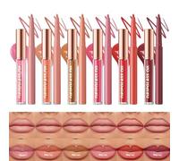 Juego de lápiz labial, delineador de labios,Aceite labial duradero - Lipliner Pen y Lipgloss Set, lápiz labial portátil de larga duración para mujeres