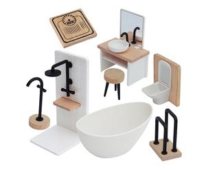 Juego de lavabos de simulación - Pantalla de informe de a doce, material de textura de cerámica para niños y niñas, diversión creativa | Ornamento de oficina Arquitectura Diorama diseño país