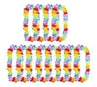 Juego de leis hawaianos, 12 collares de flores tropicales, colores vibrantes, ideal para fiestas, bodas y ocasiones especiales, es un excelente regalo para mujeres