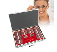 Juego de lentes de prueba, marco de metal de 266 piezas con carcasa de aluminio, instrumento óptico de optometría para pruebas y selección
