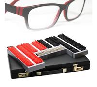 Juego de lentes de prueba ópticas Juego de montura de lentes de prueba ópticas con caja de seguridad de aluminio para detección de la vista y examen médico