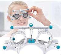 Juego de lentes de prueba ópticas, montura de prueba óptica ajustable para examen de la vista, montura de optometría de titanio ligera para ópticos profesionales y exámenes de la vista.