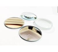 Juego de lentes ópticas y espejo, lentes cóncavas y espejos convexos de 50 mm, 4 piezas