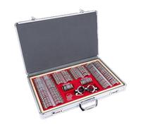 Juego de lentes ópticos de prueba - 266 lentes de metal con estuche de almacenamiento de aluminio para equipos de optometría y accesorios de protección ocular