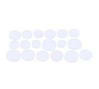 Juego de lentes transparentes de cristal plano para reloj, repuesto de vidrio mineral de 18 piezas para accesorios de relojes de 16 mm a 24,5 mm, varios tamaños