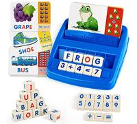 Juego de Letras a Juego Coogam, Tarjetas Flash de Lectura de ortografía del Alfabeto, Rompecabezas de Palabras de números matemáticos, Juguetes educativos Montessori para niños de 3 4 5 años