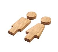 Juego de letreros de madera para baño para hombres y mujeres, letrero de baño, señalización de inodoro, placas de puerta de baño, decoración de pared