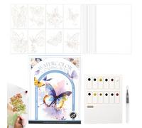 Juego de libros de acuarela - Kit de pintura de capas, papelería | Pintura Al Agua Para Colorear Libro Para Chicas, Adolescentes, Principiantes, Aficionados, Adultos, Estudiantes, Casa